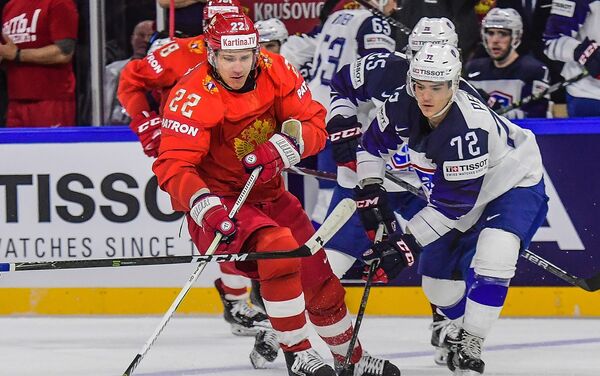 Moments forts du match Russie-France du championnat du monde de hockey sur glace 2018 à Copenhague - Sputnik Afrique