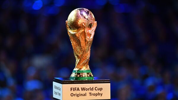 Кубок чемпионата мира по футболу на официальной жеребьевке чемпионата мира по футболу 2018 - Sputnik Afrique