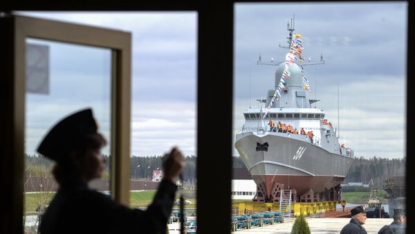 Спуск на воду ракетного корабля  Шквал в Санкт-Петербурге - Sputnik Afrique