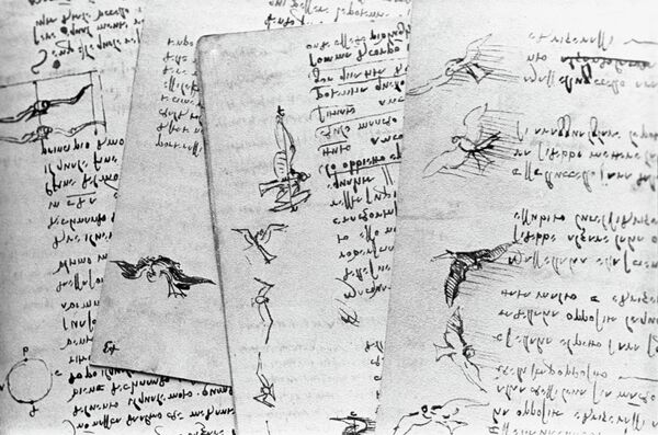 Des manuscrits de Léonard de Vinci rédigés à l'envers Des manuscrits de Léonard de Vinci rédigés à l'envers - Sputnik Afrique