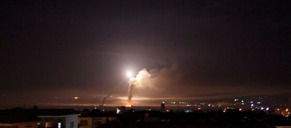 Missile fire is seen from Damascus, Syria May 10, 2018 - Sputnik Afrique