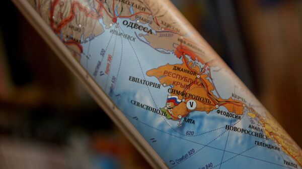 Une carte montrant la Crimée comme une partie de la Russie - Sputnik Afrique