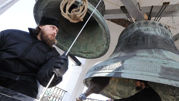 Le carillon du monastère Saint-Daniel de Moscou sonne pour la première fois après son retour d'Harvard - Sputnik Afrique
