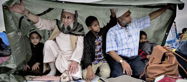 Muslims in Denmark celebrated Eid al-Fitr in Valby, Copenhagen, Thursday, Aug. 8, 2013 - Sputnik Afrique