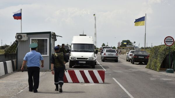 Border crossing point on Russia-Ukraine border. File photo - Sputnik Afrique
