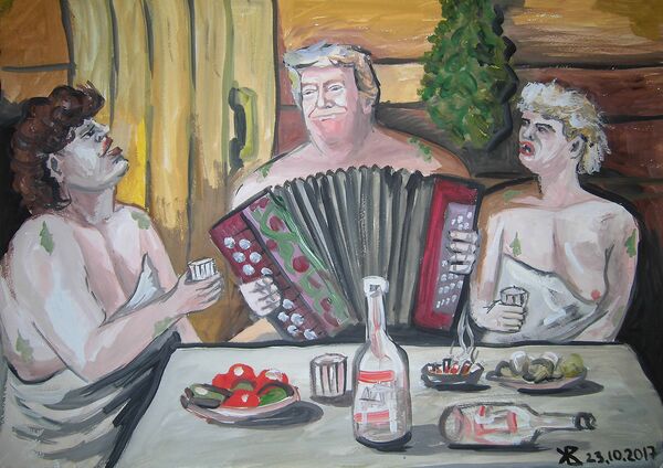 Trump dans le sauna Trump dans le sauna - Sputnik Afrique