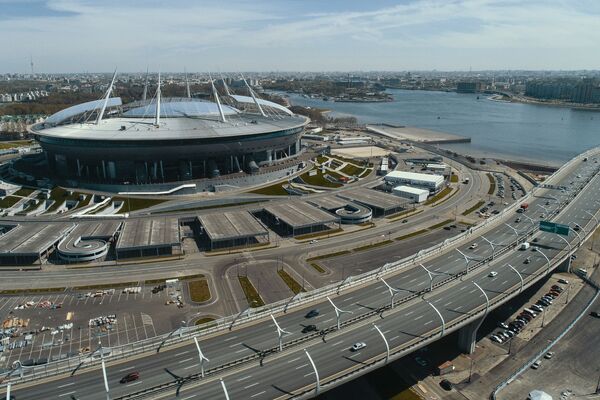 Sur la photo: le stade Saint-Pétersbourg qui accueillera les matchs de la Coupe du Monde de la FIFA 2018. - Sputnik Afrique