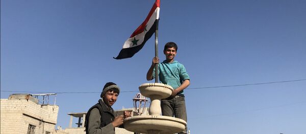 Освобожденный населенный пункт Кафр-Батна в восточной Гуте - Sputnik Afrique