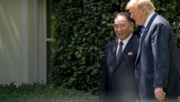 Donald Trump et Kim Yong-chol à la Maison-Blanche - Sputnik Afrique