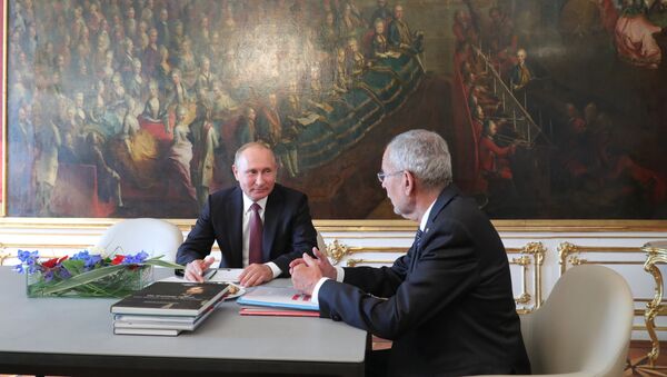 Vladimir Poutine et Alexander Van der Bellen à Vienne - Sputnik Afrique
