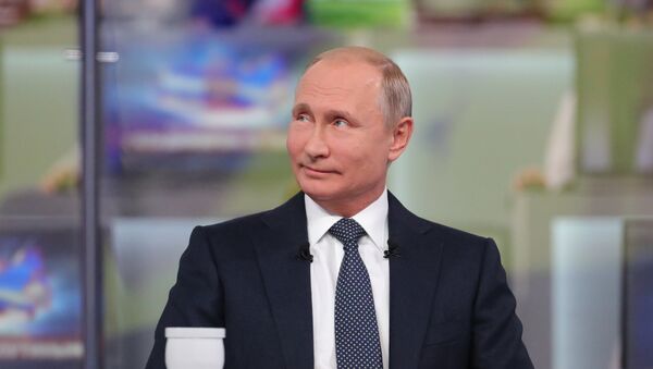 Centre d'appel de la «Ligne directe» avec Vladimir Poutine 2018 - Sputnik Afrique