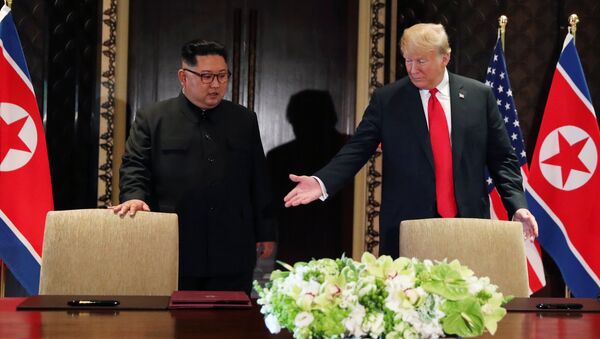 Donald Trump et Kim Jong-un - Sputnik Afrique