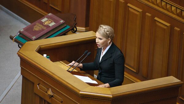Ioulia Timochenko lors d'une séance de la Rada ukrainienne - Sputnik Afrique