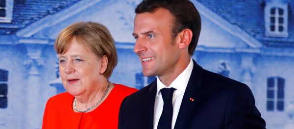 Angela Merkel et Emmanuel Macron - Sputnik Afrique