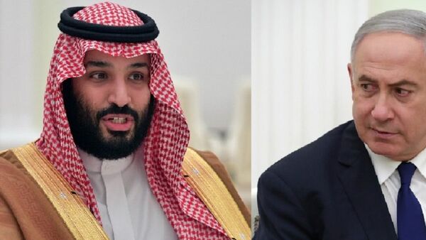 Saudi Crown Prince Mohammad bin Salman Al Saud (L) and Israeli Prime Minister Benjamin Netanyahu - Sputnik Afrique