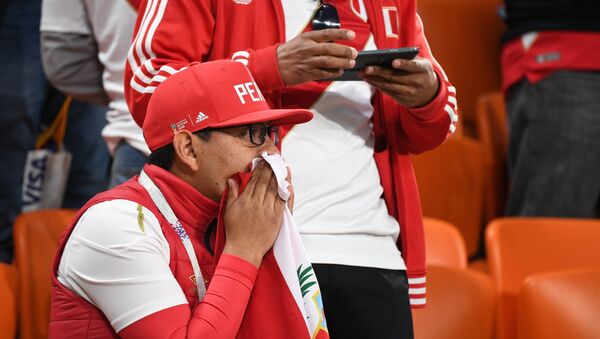 Un supporter péruvien après le match contre la France - Sputnik Afrique