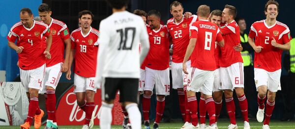 Russian National Football Team During Match With Egypt. 2018 FIFA World Cup - Sputnik Afrique