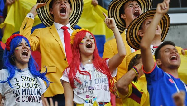 Les fans avant le match de la Coupe du monde 2018 entre la Colombie et la Pologne - Sputnik Afrique