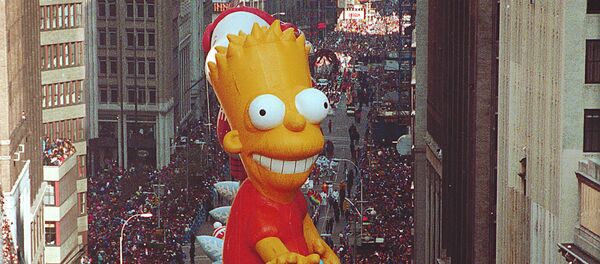 Bart Simpson makes his debut on his skateboard in the 64th annual Macy's Thanksgiving Day Parade down Broadway in New York City Bart Simpson makes his debut on his skateboard in the 64th annual Macy's Thanksgiving Day Parade down Broadway in New York City - Sputnik Afrique