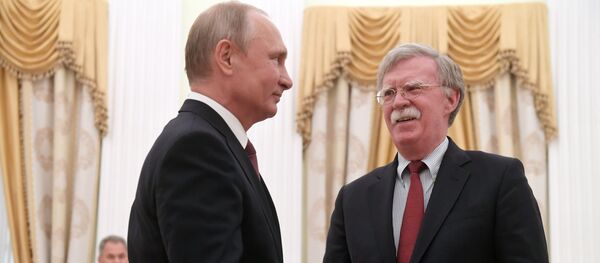 La rencontre entre Vladimir Poutine et John Bolton, le 27 juin 2018 - Sputnik Afrique