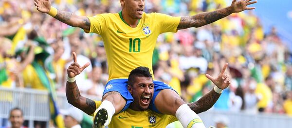 Neymar dans un match contre Mexique - Sputnik Afrique