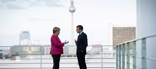 Angela Merkel et Emmanuel Macron - Sputnik Afrique