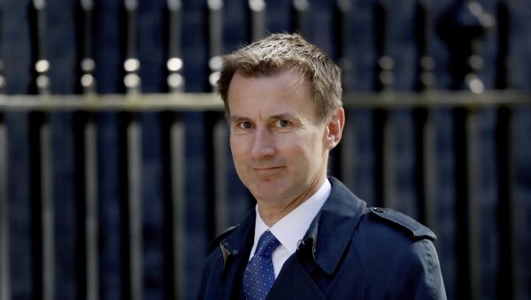 Britain's Health Secretary Jeremy Hunt arrives for a cabinet meeting at 10 Downing Street in London, Tuesday, May 1, 2018. - Sputnik Afrique