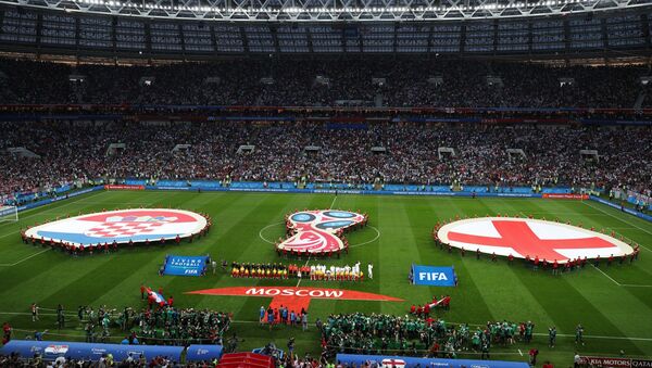 A football to decide whether of the two teams - Croatia or England, will make it to the finals is being held at the Luzhniki Stadium in Moscow. - Sputnik Afrique