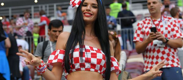 Une supportrice croate - Sputnik Afrique
