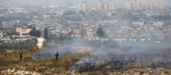 Soldados israelíes en la frontera con Gaza - Sputnik Afrique