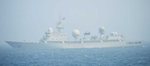Chinese People’s Liberation Army Navy (PLAN) Type 815 Dongdiao-class surveillance vessel - Sputnik Afrique