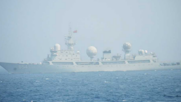 Chinese People’s Liberation Army Navy (PLAN) Type 815 Dongdiao-class surveillance vessel - Sputnik Afrique