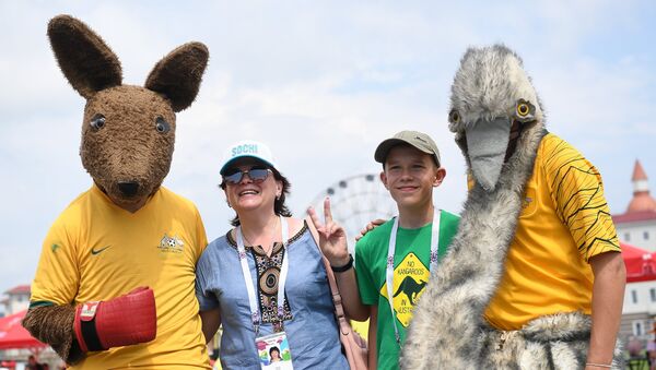 Des supporters avant le match Australie-Pérou au Mondial 2018 - Sputnik Afrique