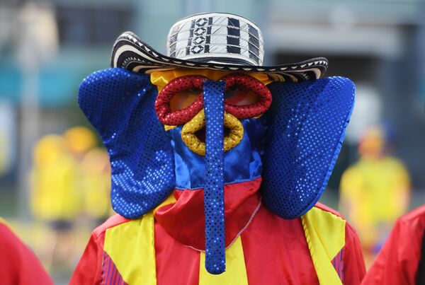 Des supporters avant le match Colombie-Pologne du Mondial 2018 - Sputnik Afrique