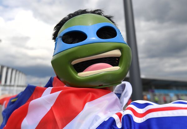 Un supporter français avant le quart de finale France-Uruguay au Mondial 2018 - Sputnik Afrique