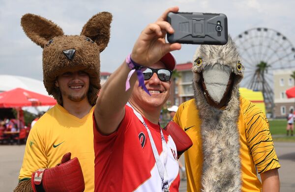 Des supporters australiens avant le match Australie-Pérou au Mondial 2018 - Sputnik Afrique