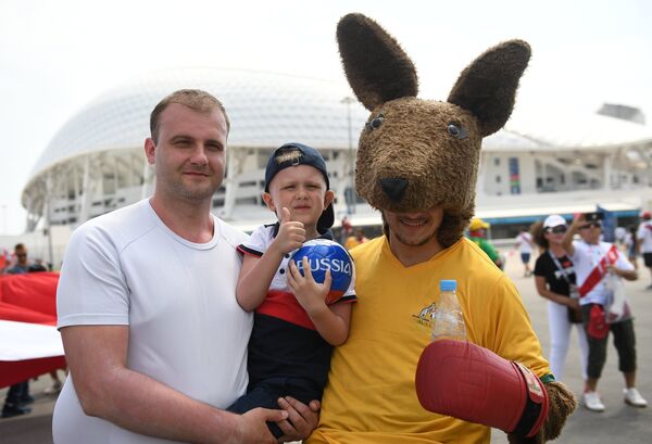 Des supporters australiens avant le match Australie-Pérou au Mondial 2018 - Sputnik Afrique