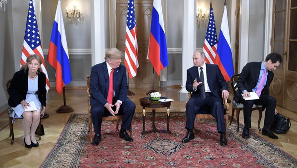 Donald Trump et Vladimir Poutine à Helsinki - Sputnik Afrique