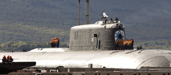 Un sous-marin nucléaire russe du projet 949A Anteï - Sputnik Afrique