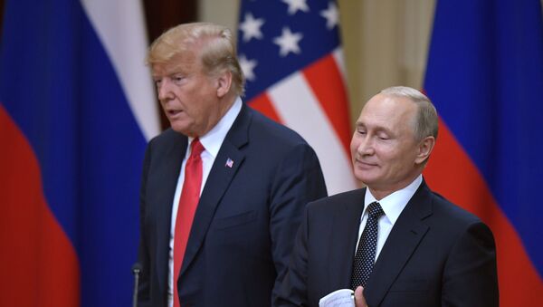 Donald Trump et Vladimir Poutine à Helsinki - Sputnik Afrique