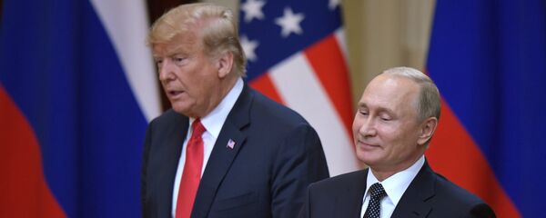 Donald Trump et Vladimir Poutine à Helsinki Donald Trump et Vladimir Poutine à Helsinki - Sputnik Afrique
