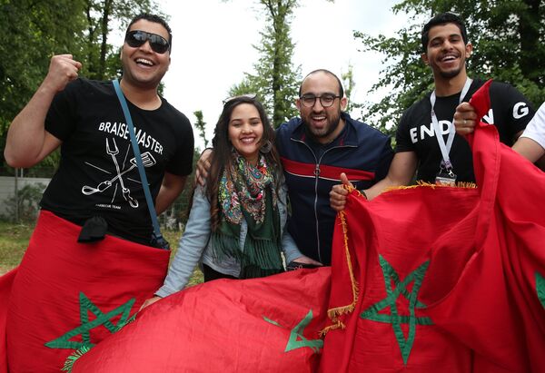 Des supporters marocains  - Sputnik Afrique