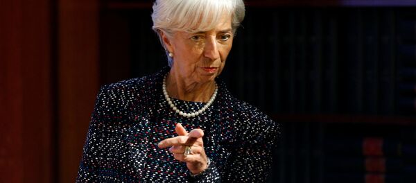 International Monetary Fund (IMF) Managing Director Christine Lagarde arrives to deliver a speech at the Solvay Library in Brussels, Belgium April 12, 2017.  - Sputnik Afrique