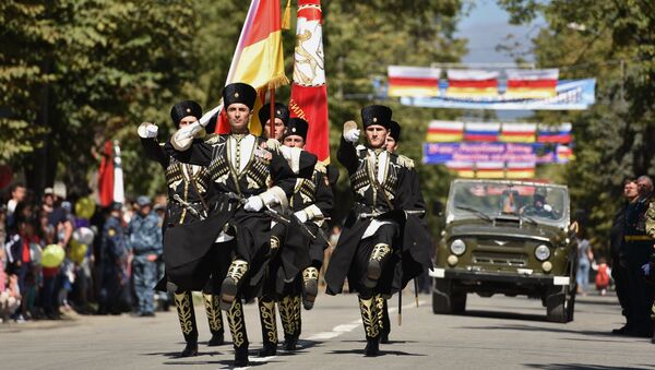 Празднование 25-й годовщины провозглашения независимости Южной Осетии - Sputnik Afrique