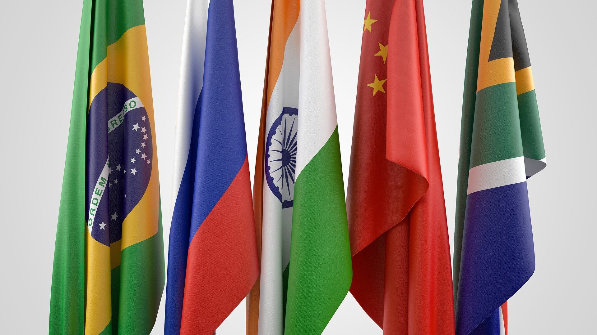 Drapeaux des BRICS (Brésil, Russie, Inde, Chine et Afrique du Sud) - Sputnik Afrique, 1920, 10.04.2023