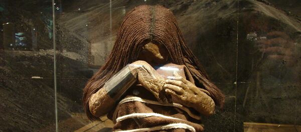 La réplica de la momia de una niña sacrificada durante la capac cocha - Sputnik Afrique