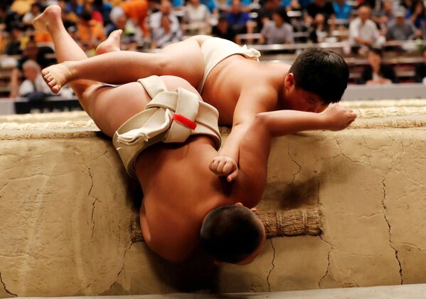 Les compétitions de sumo des écoliers japonais - Sputnik Afrique