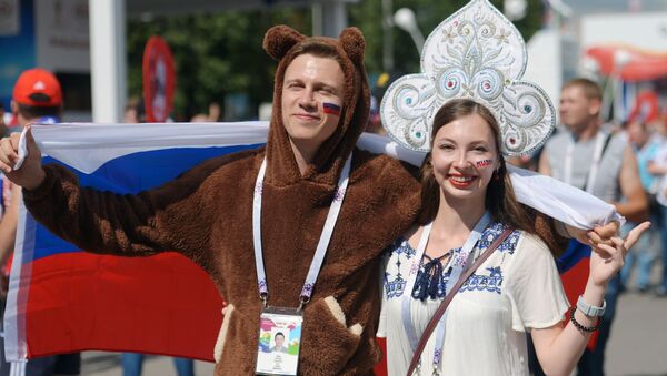Supporteurs russes au Mondial 2018 - Sputnik Afrique