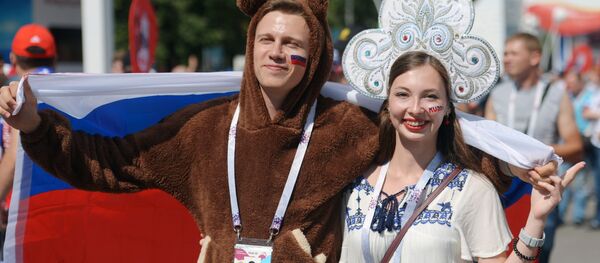 Supporteurs russes au Mondial 2018 - Sputnik Afrique