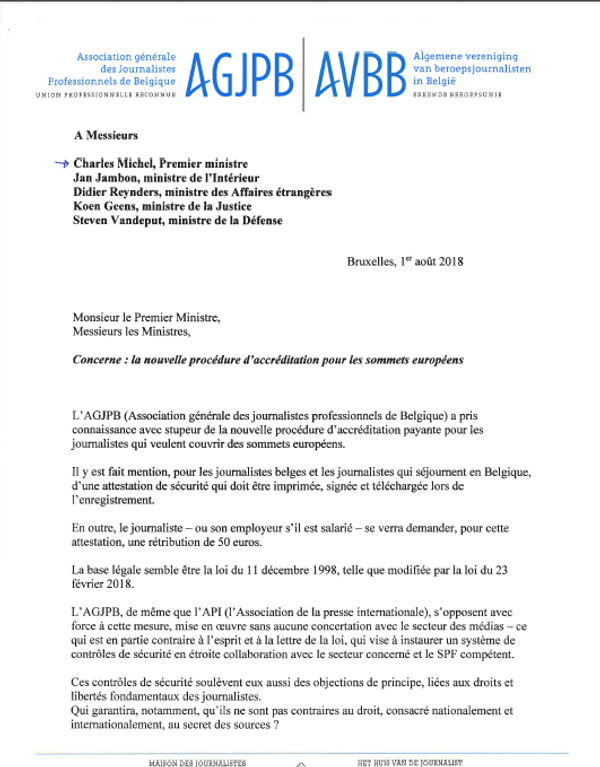 La lettre que les responsables de l’organisation ont adressée à plusieurs membres de l’exécutif, dont le Premier ministre Charles Michel. La lettre que les responsables de l’organisation ont adressée à plusieurs membres de l’exécutif, dont le Premier ministre Charles Michel. - Sputnik Afrique